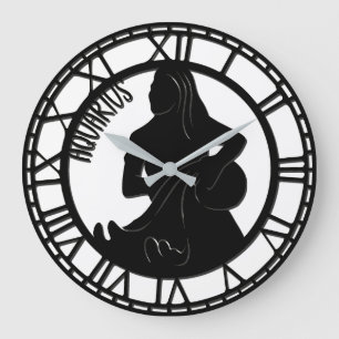 Astrology/Zodiac Sign/Aquarius Large Clock