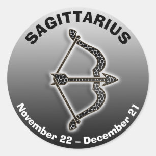 Astrology zodiac sign arrow Sagittarius symbol Classic Round Sticker