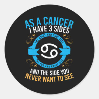 Astrology Zodiac Sign Cancer Classic Round Sticker