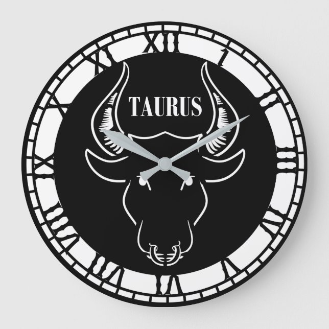 Astrology/Zodiac Sign/Taurus Large Clock (Front)