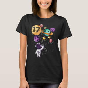 Astronaut 17th Birthday Boys Girls Space 17 Years T-Shirt