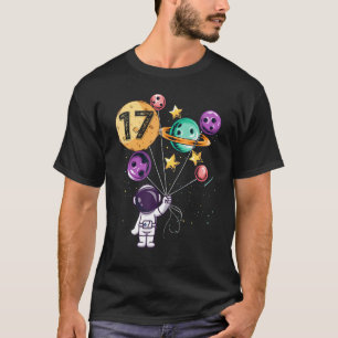 Astronaut 17th Birthday Boys Girls Space 17 Years T-Shirt