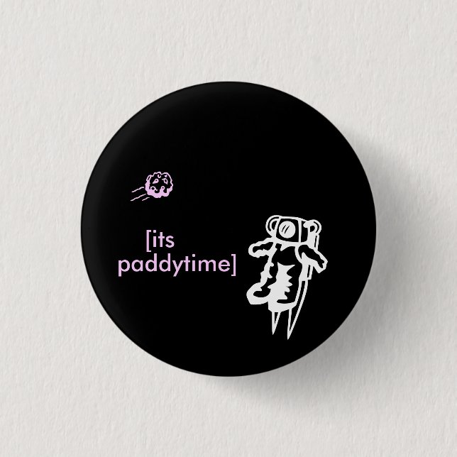 astronaut 3 cm round badge (Front)