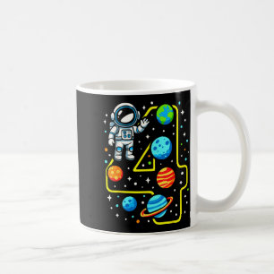 Astronaut 4th Birthday Party 4 Year Old Boy Girl O Coffee Mug