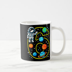 Astronaut 6th Birthday Party 6 Year Old Boy Girl O Coffee Mug