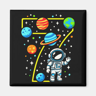 Astronaut 7th Birthday Party 7 Year Old Boy Girl O Magnet