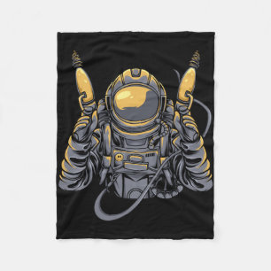 Astronaut Alien Hunter Fleece Blanket
