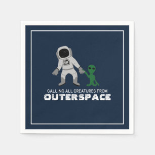 Astronaut & Alien, Outerspace Napkin