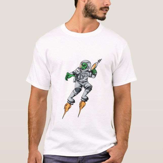 Astronaut + Alien T-shirt (Front)