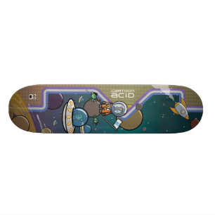 Astronaut Ambushed in Space by Aliens Skateboard
