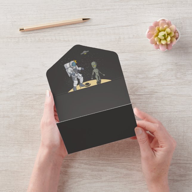 Astronaut and alien    all in one invitation (Video)