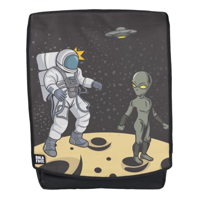 Astronaut and alien    backpack (Front)