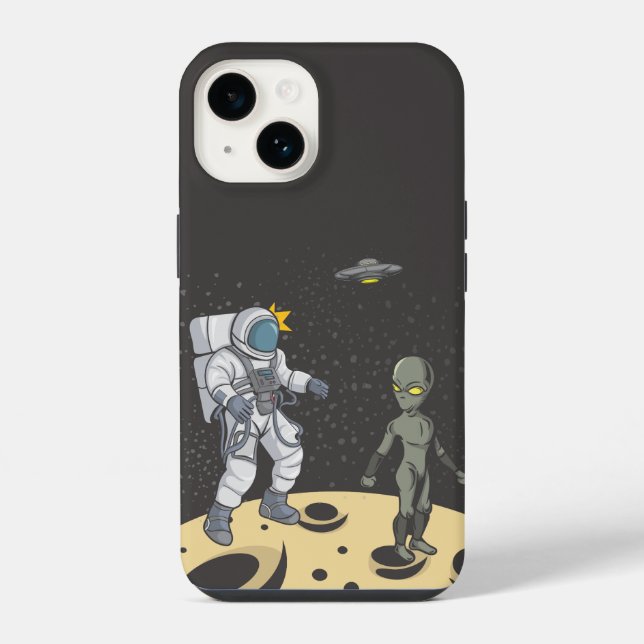 Astronaut and alien    iPhone case (Back)
