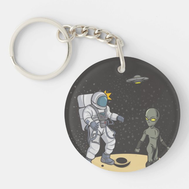 Astronaut and alien    key ring (Front)