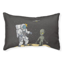 Astronaut and alien