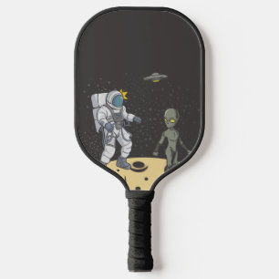 Astronaut and alien pickleball paddle