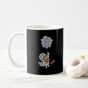 Astronaut animal funny Racoon Moon trash cans spa Coffee Mug