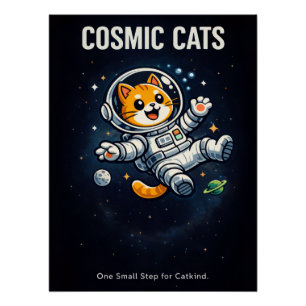 Astronaut Archie - Cosmic Cats Poster