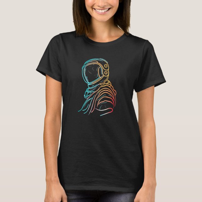 Astronaut  Artistic Outer Space Captain 1 T-Shirt (Front)