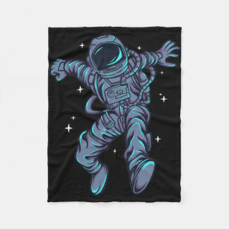 Astronaut Astrostar In Space Fleece Blanket