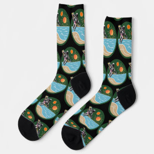 Astronaut at the Beach Socks