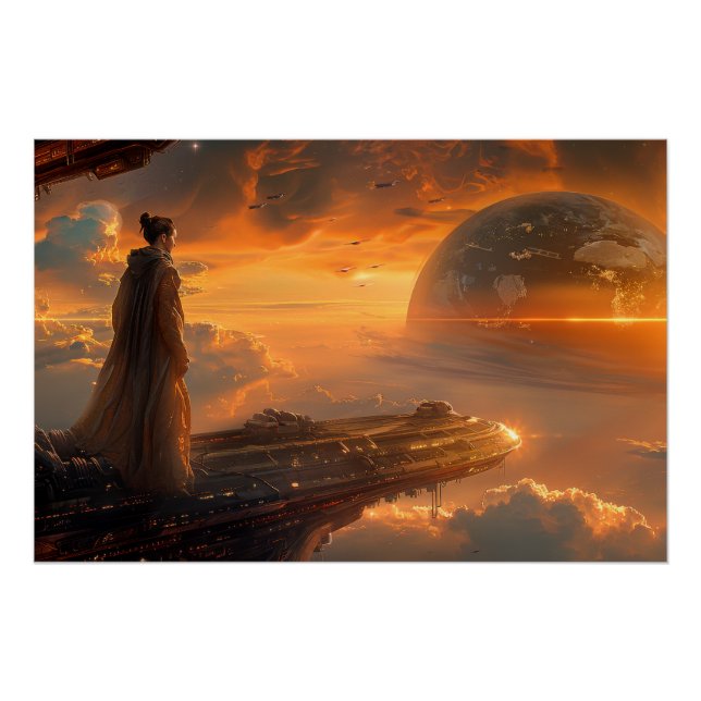 Astronaut at the Viewport Poster (Front)