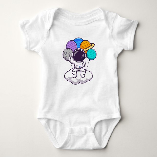 Astronaut baby ballons!  baby bodysuit (Front)