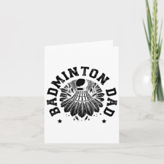 Astronaut Badminton Player Shuttle 1  Card