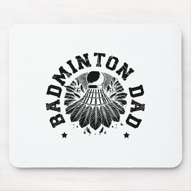 Astronaut Badminton Player Shuttle 1  Mouse Pad (Front)