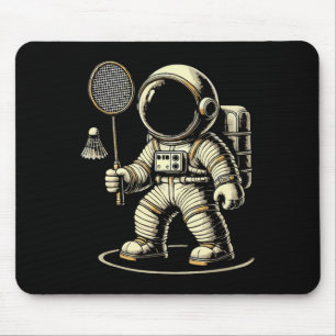 Astronaut Badminton Player Shuttle 2 Mouse Pad