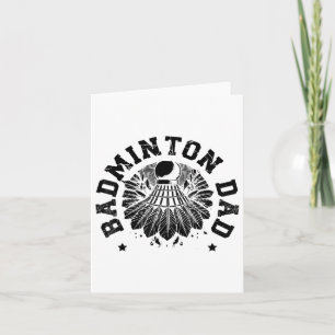 Astronaut Badminton Player Shuttle Card