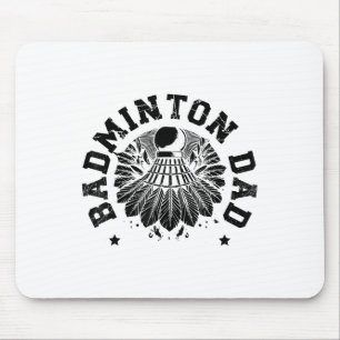 Astronaut Badminton Player Shuttle Mouse Pad