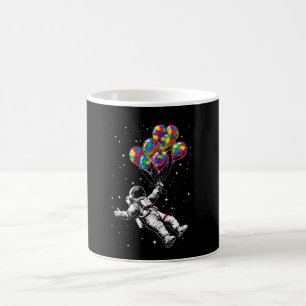Astronaut Balloon Autism Awareness Puzzle Piece Ki Coffee Mug
