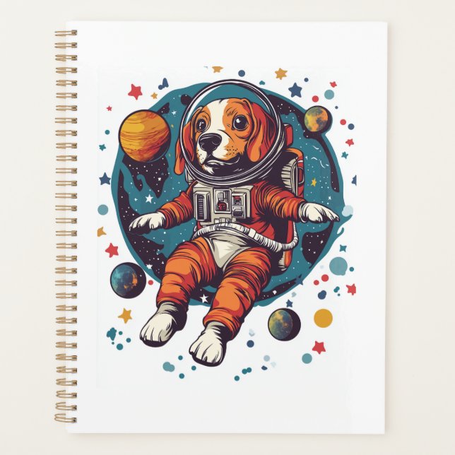 Astronaut Beagle � Space Explorer Dog Planner (Front)