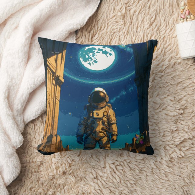 Astronaut Beneath the Celestial Gate Cushion (Blanket)