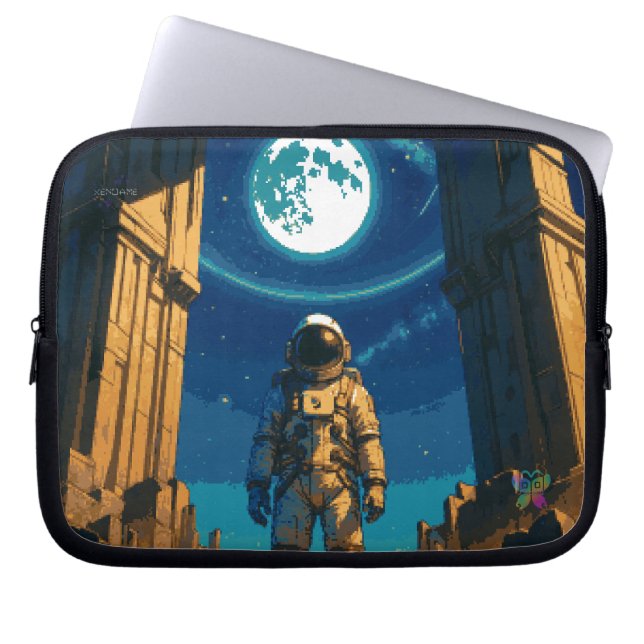 Astronaut Beneath the Celestial Gate Laptop Sleeve (Front)