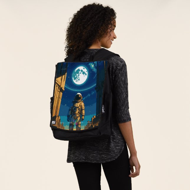 Astronaut Beneath the Celestial Gate Premium Backpack (Worn)