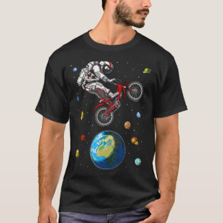 Astronaut Bicycle Jumping T-Shirt