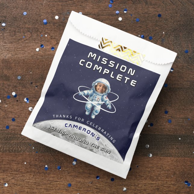 Astronaut Birthday Party 1st Trip Around the Sun Favour Bag (Creator Uploaded)