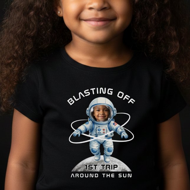 Astronaut Birthday Party 1st Trip Around the Sun Toddler T-Shirt (Creator Uploaded)