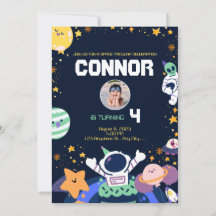 Astronaut birthday party on space 