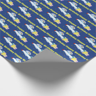Astronaut Birthday Wrapping Paper