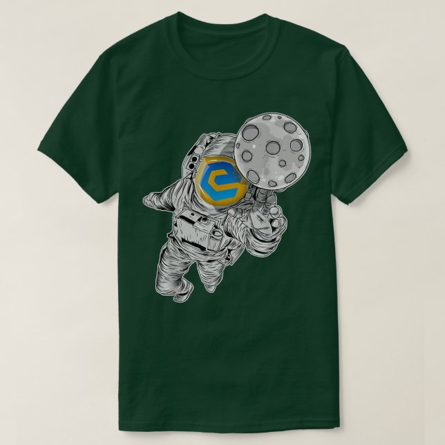 Astronaut Blockchain Crypto eCash XEC  T-Shirt (Design Front)