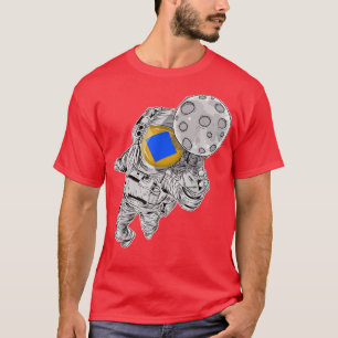 Astronaut Blockchain Crypto WAVES T-Shirt