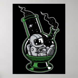 Astronaut Bong Poster