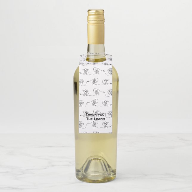 Astronaut Bottle Hanger Tag (On Bottle)