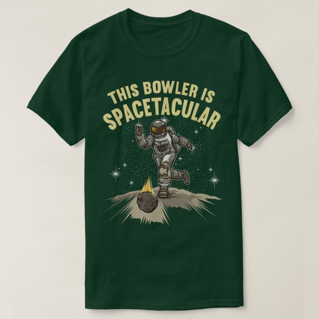 Astronaut Bowling Spaceman Bowler Space Turkey Str T-Shirt (Design Front)