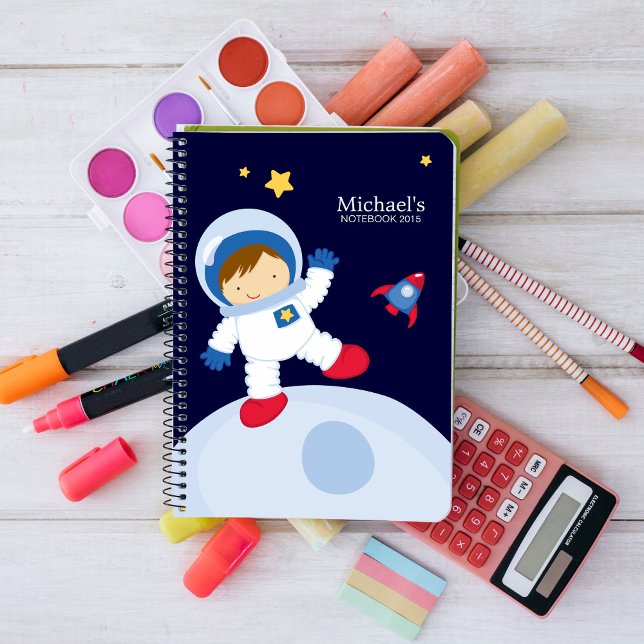 Astronaut Boy Kid's Personalised Notebook (Creator Uploaded)