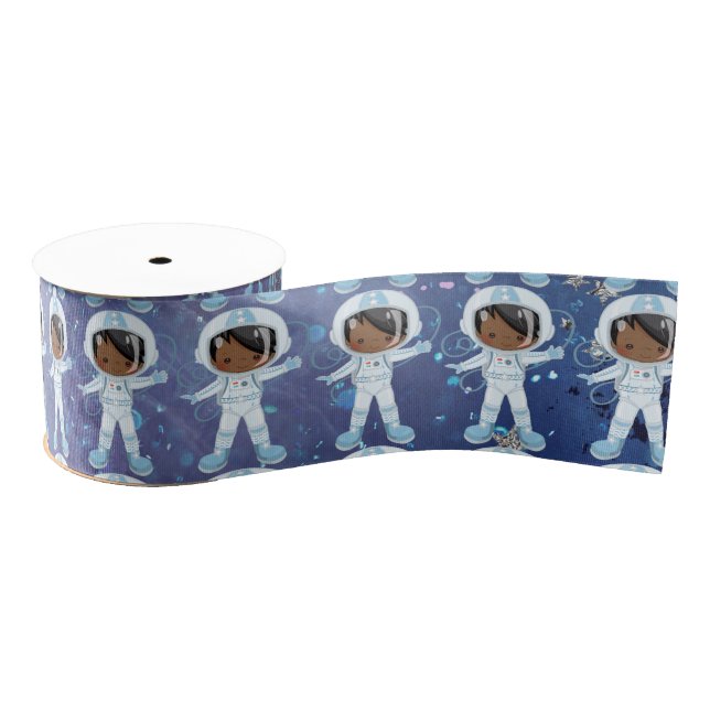 Astronaut boy Outer Space Grosgrain Ribbon (Spool)