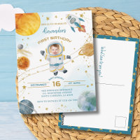 Astronaut Boy Space 1st Birthday Photo